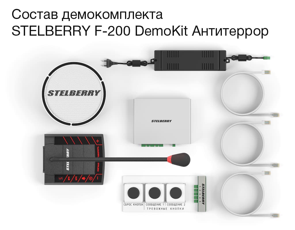 Состав демокомплекта STELBERRY F-200 DemoKit