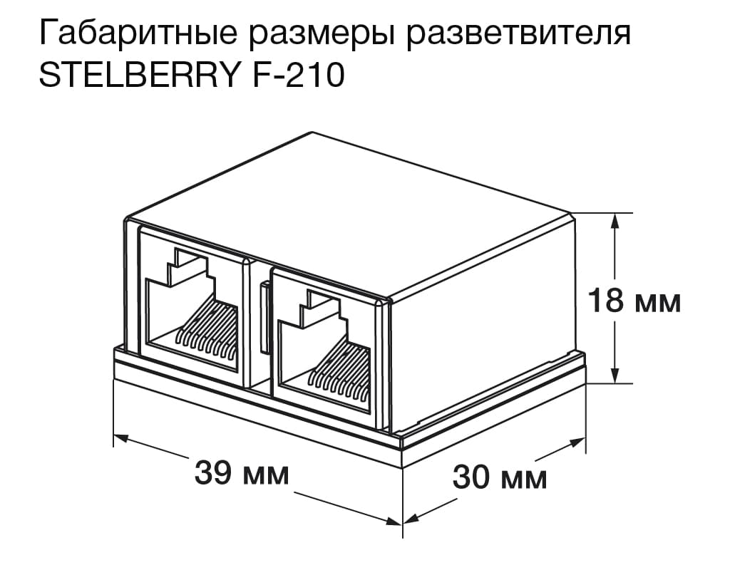 Размеры разветвителя STELBERRY F-210