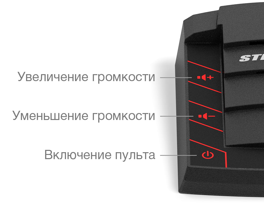 Пульт кассира снабжен удобной регулировкой громкости