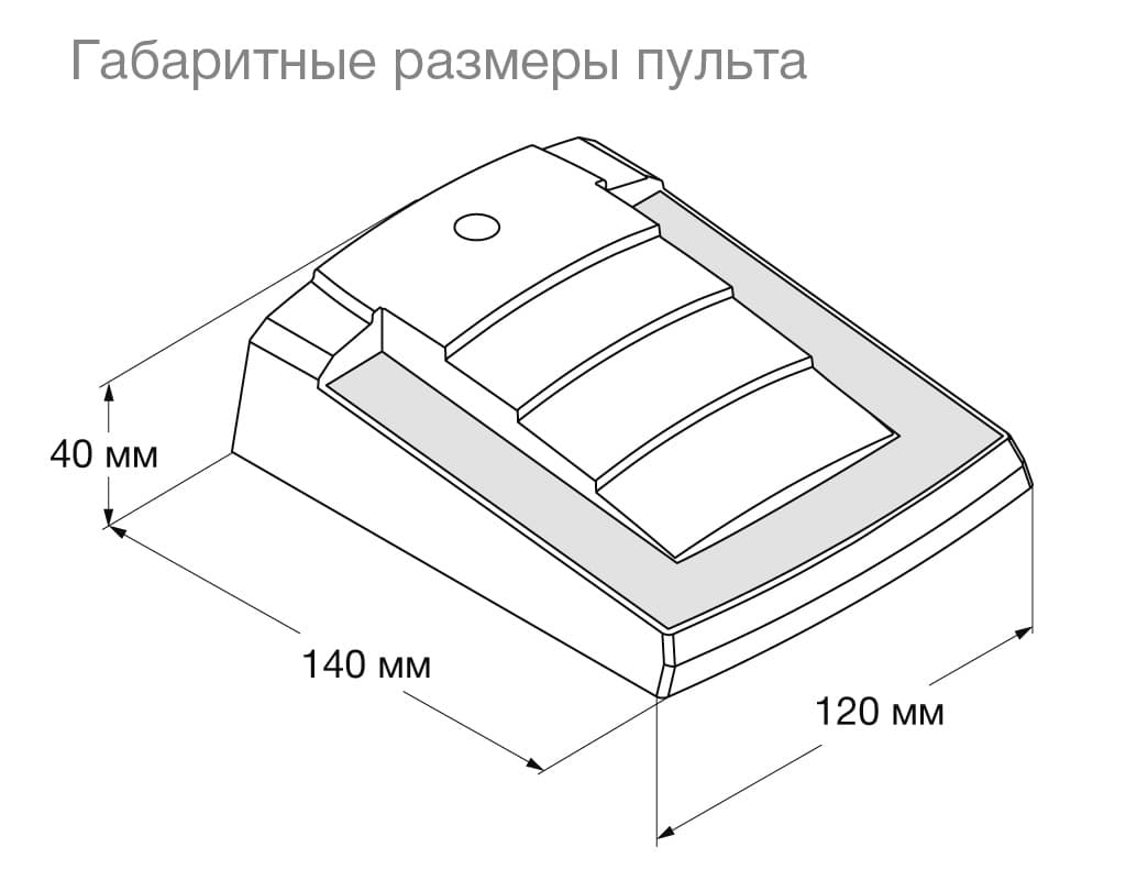 Размеры пульта «КАССИР»